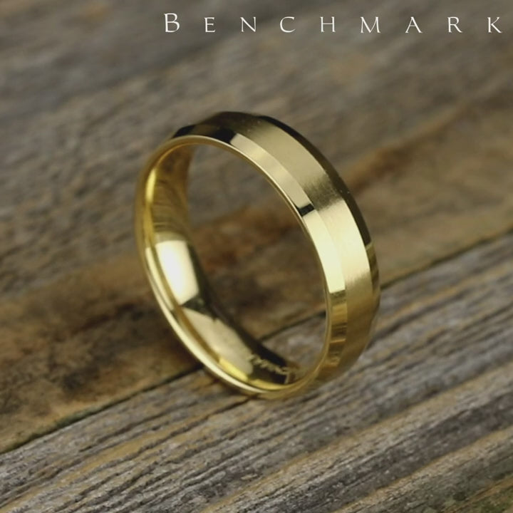 The Emissary Men's Wedding Band in 14K Yellow Gold - 6.5mm by Benchmark