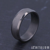 The Alpha Men's Wedding Band in Grey Tantalum - 7mm Width by Tantalum