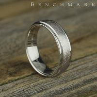 The Paradigm Men's Wedding Band in 14K White Gold - 6.5mm by Benchmark