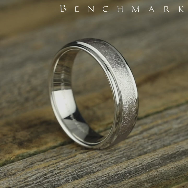 The Paradigm Men's Wedding Band in 14K White Gold - 6.5mm by Benchmark