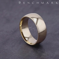 High Dome Comfort Fit Men's Wedding Band in 14K Yellow Gold - 9mm by Benchmark