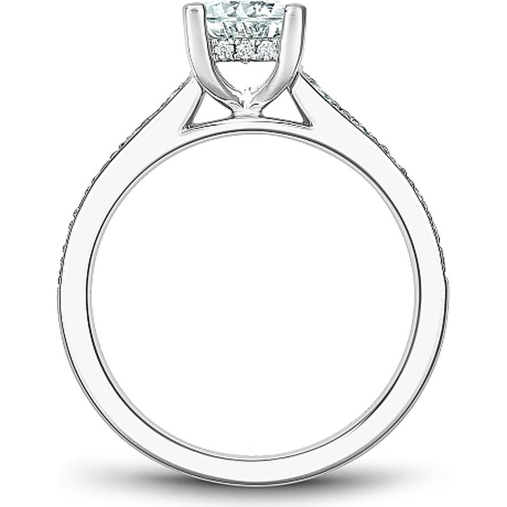 Princess-Cut Diamond Engagement Ring with Channel-Set Band in White Gold by Noam Carver<em> - Choose Your Center Diamond: 1 to 5 Carats, Sustainable Lab-Grown or Natural Earth-Mined</em>