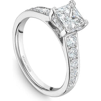 Princess-Cut Diamond Engagement Ring with Channel-Set Band in White Gold by Noam Carver<em> - Choose Your Center Diamond: 1 to 5 Carats, Sustainable Lab-Grown or Natural Earth-Mined</em>