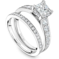 Princess-Cut Diamond Engagement Ring with Channel-Set Band in White Gold by Noam Carver<em> - Choose Your Center Diamond: 1 to 5 Carats, Sustainable Lab-Grown or Natural Earth-Mined</em>