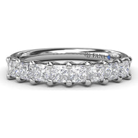 Princess Cut Diamond Wedding Band with Shared-Prong Setting by Fana - 0.78 Carat Total Diamond Weight
