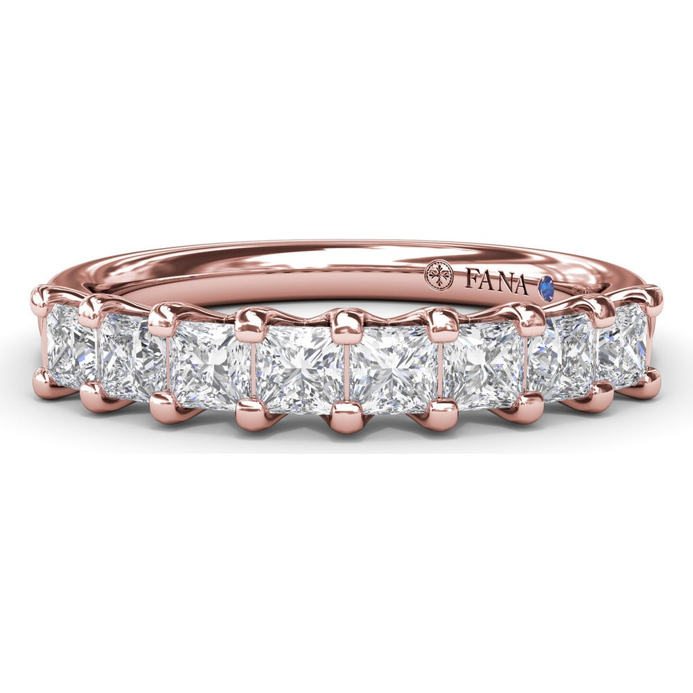 Princess Cut Diamond Wedding Band with Shared-Prong Setting by Fana - 0.78 Carat Total Diamond Weight