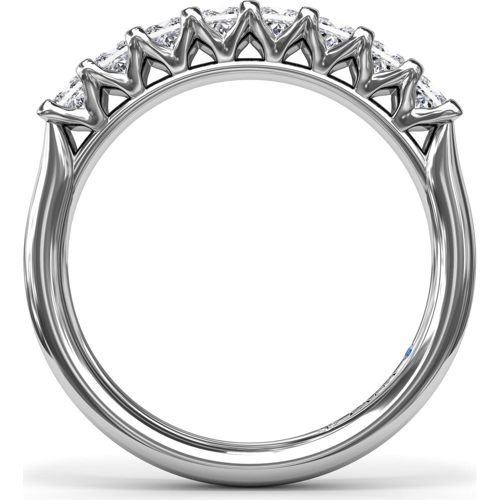 Princess Cut Diamond Wedding Band with Shared-Prong Setting by Fana - 0.78 Carat Total Diamond Weight