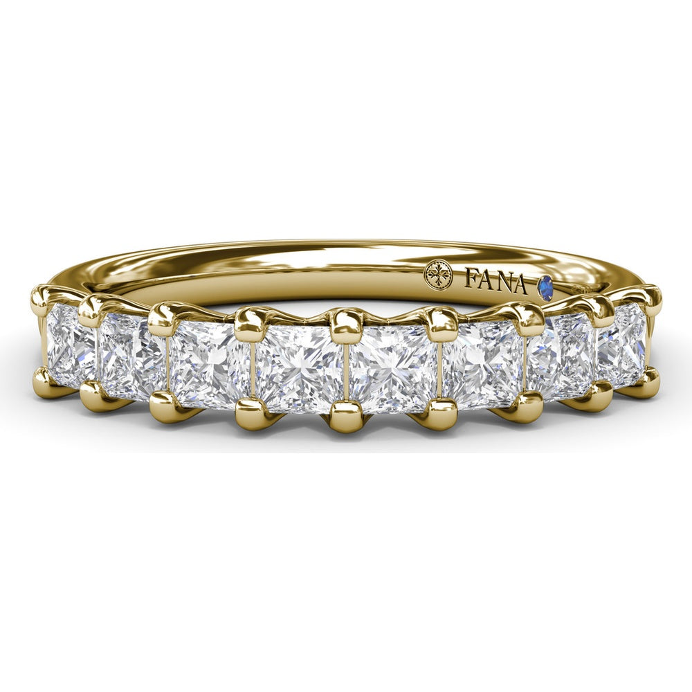 Princess Cut Diamond Wedding Band with Shared-Prong Setting by Fana - 0.78 Carat Total Diamond Weight