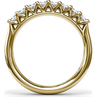 Princess Cut Diamond Wedding Band with Shared-Prong Setting by Fana - 0.78 Carat Total Diamond Weight