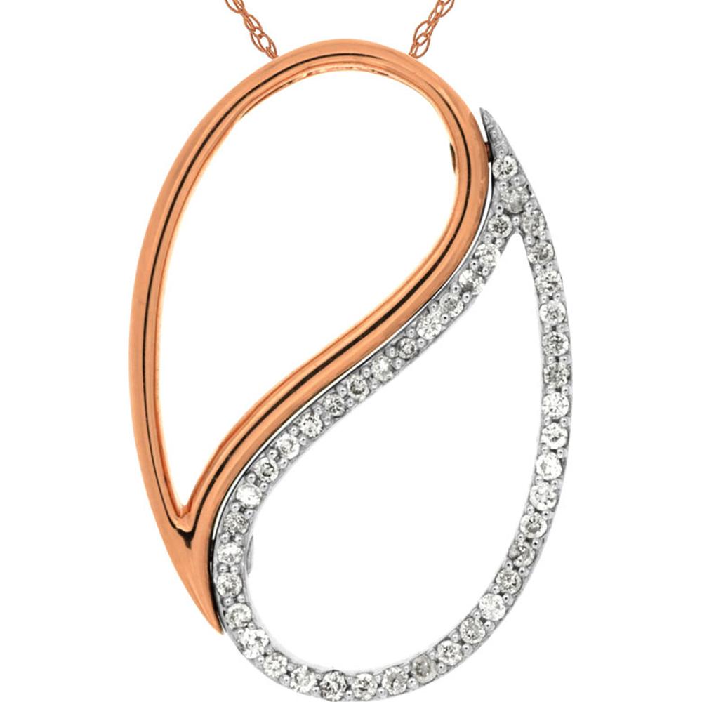 Quaint Rose Gold Diamond Pendant - Timeless Elegance
