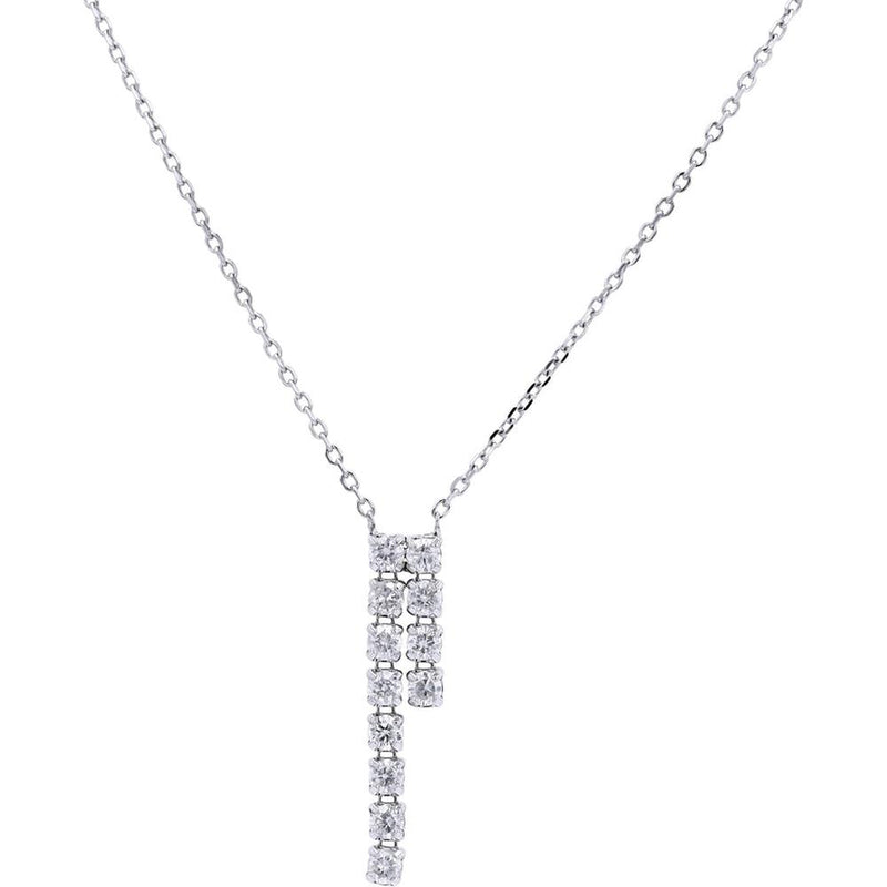 Radiant 14K Gold Asymmetrical Diamond Necklace - 0.33 Carats Total Diamond Weight