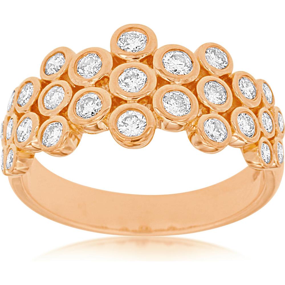 Radiant 14K Rose Gold Diamond Ring - 0.76 Carat Total Diamond Weight