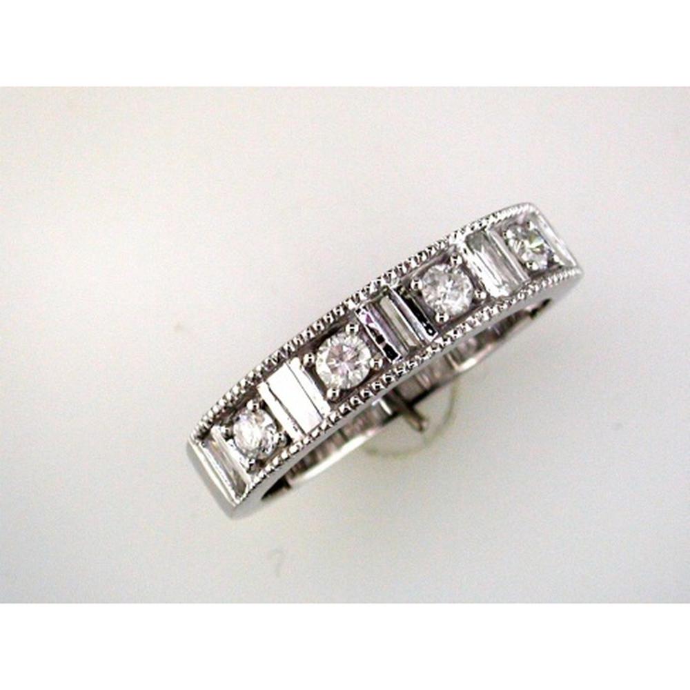 Radiant 14K White Gold Diamond Eternity Wedding Band - 0.55 Carat Total Diamond Weight