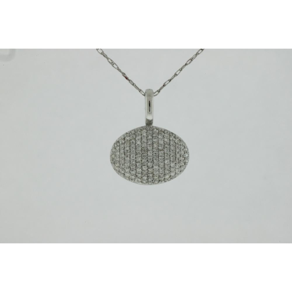 Radiant 14K White Gold Diamond Pendant - 0.28 Carat