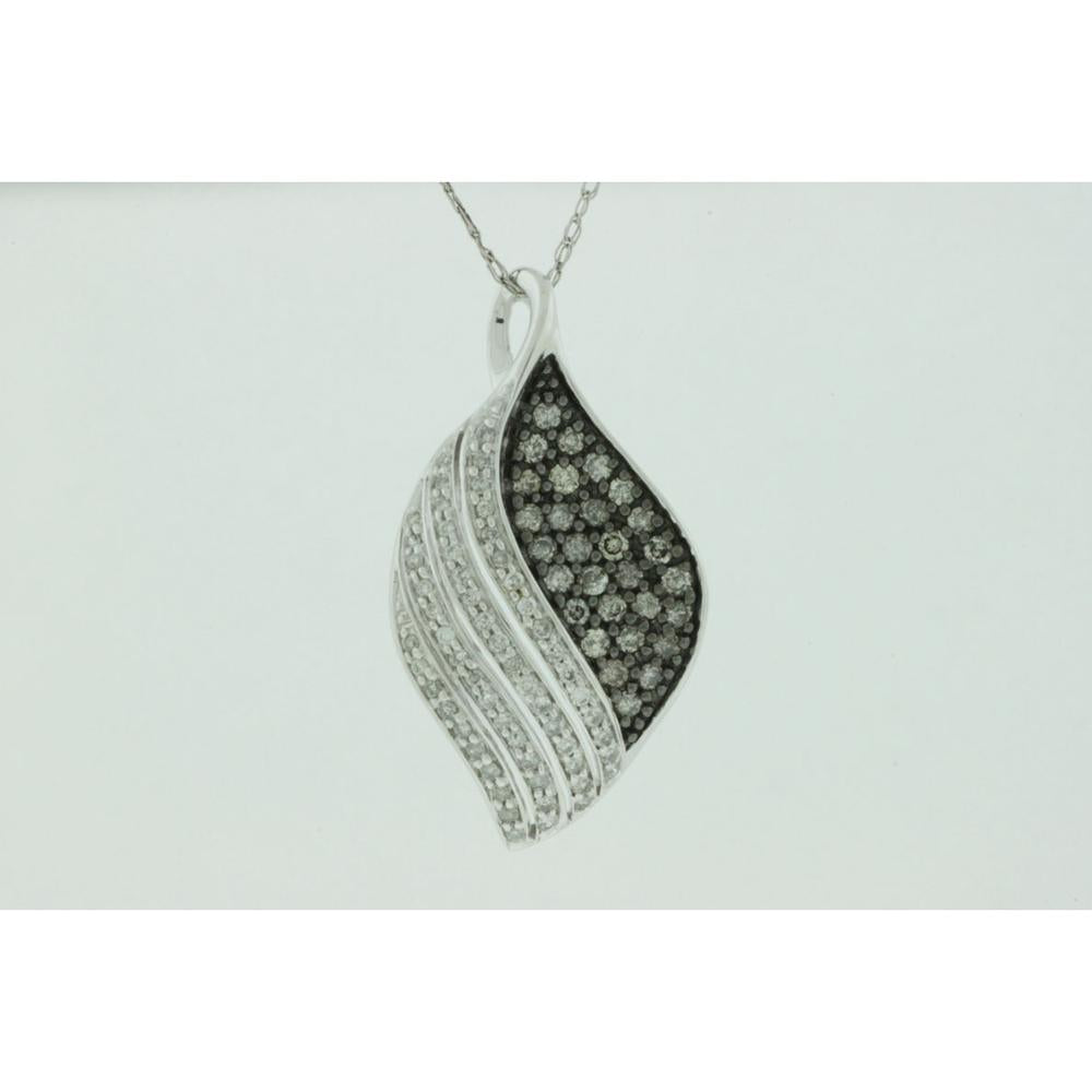 Radiant 14K White Gold Diamond Pendant - 0.50 Carat Total Diamond Weight