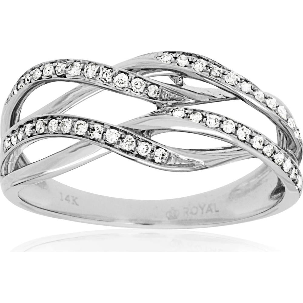 Radiant 14K White Gold Diamond Ring - 0.20 Carat