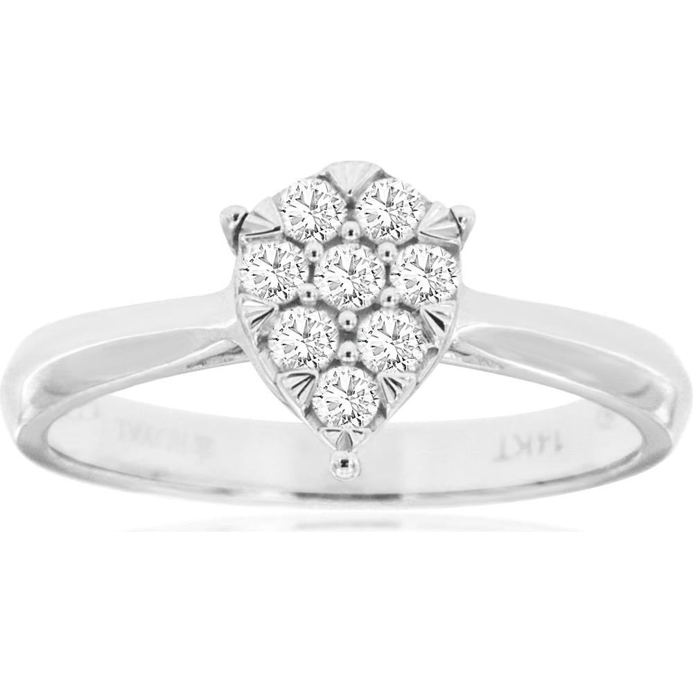 Radiant 14K White Gold Diamond Ring - A Timeless Symbol of Elegance
