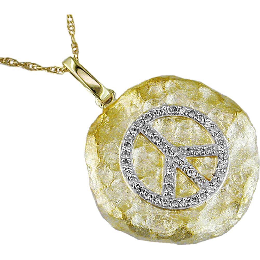 Radiant 14K Yellow Gold Diamond Circle Pendant - 0.30 Carat Total Diamond Weight