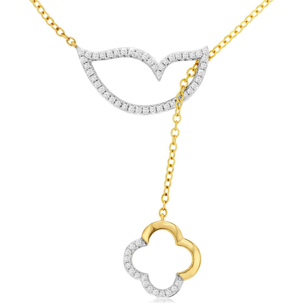 Radiant 14K Yellow Gold Diamond Necklace - 0.24 Carat Total Diamond Weight