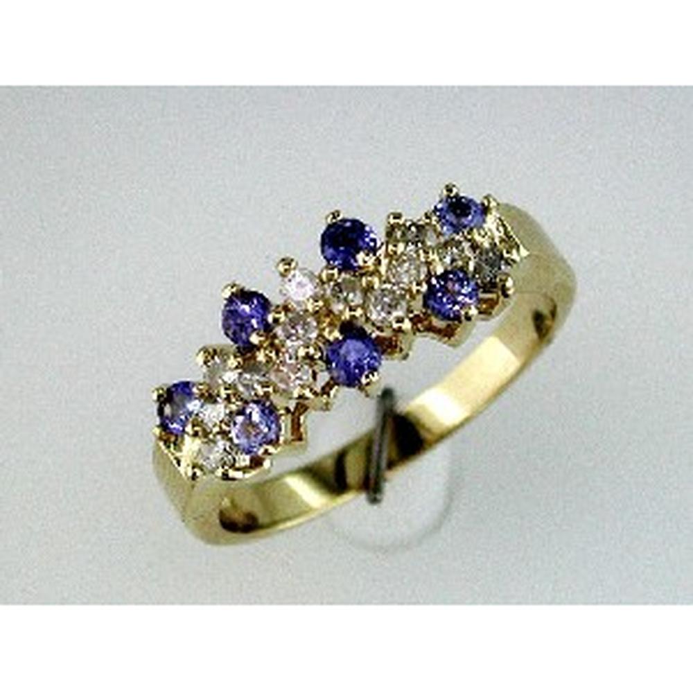 Radiant 14K Yellow Gold Tanzanite and Diamond Ring - Stunning Sophistication