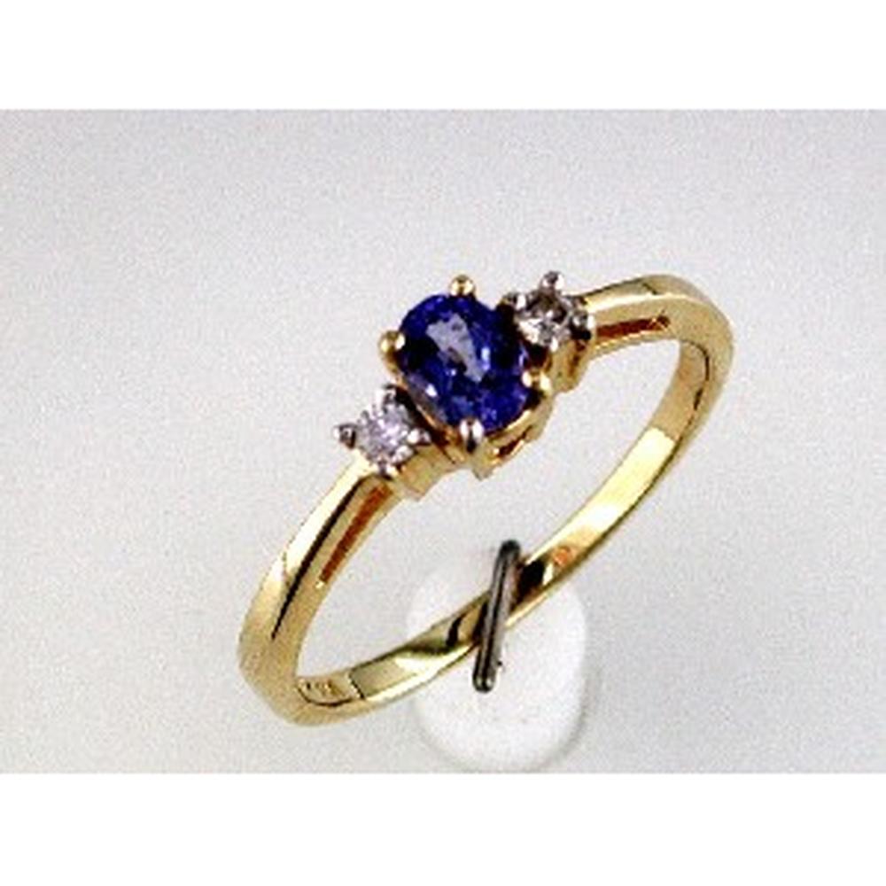 Radiant 14K Yellow Gold Tanzanite and Diamond Ring - Timeless Elegance