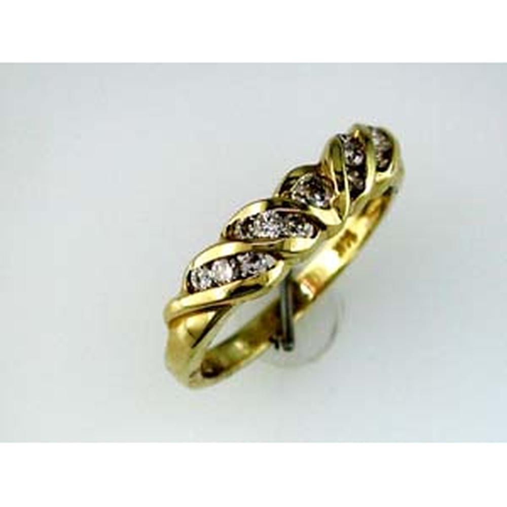 Radiant Love 14K Yellow Gold Diamond Wedding Ring - 0.30 Carat Total Diamond Weight