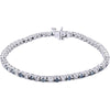 Radiant Nightsky 14K White Gold 4 Carat Blue & White Diamond Bracelet
