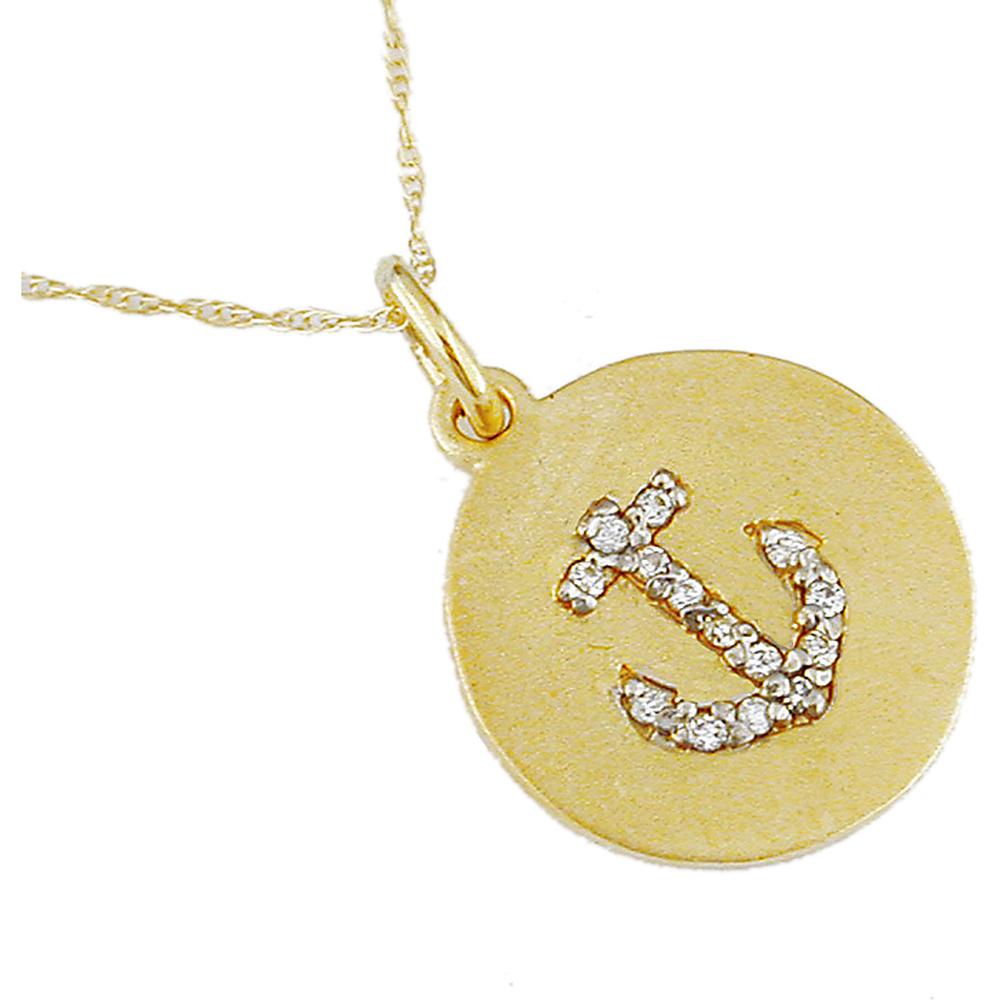 Radiant Royal 14K Yellow Gold Diamond Pendant - 0.09 Carat Diamond Weight