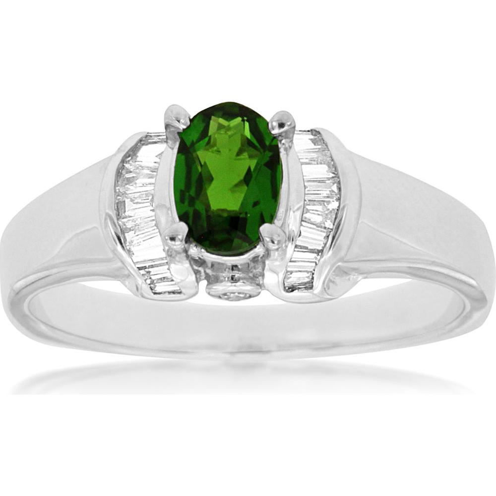 Radiant Russalite 14K White Gold Diamond Ring