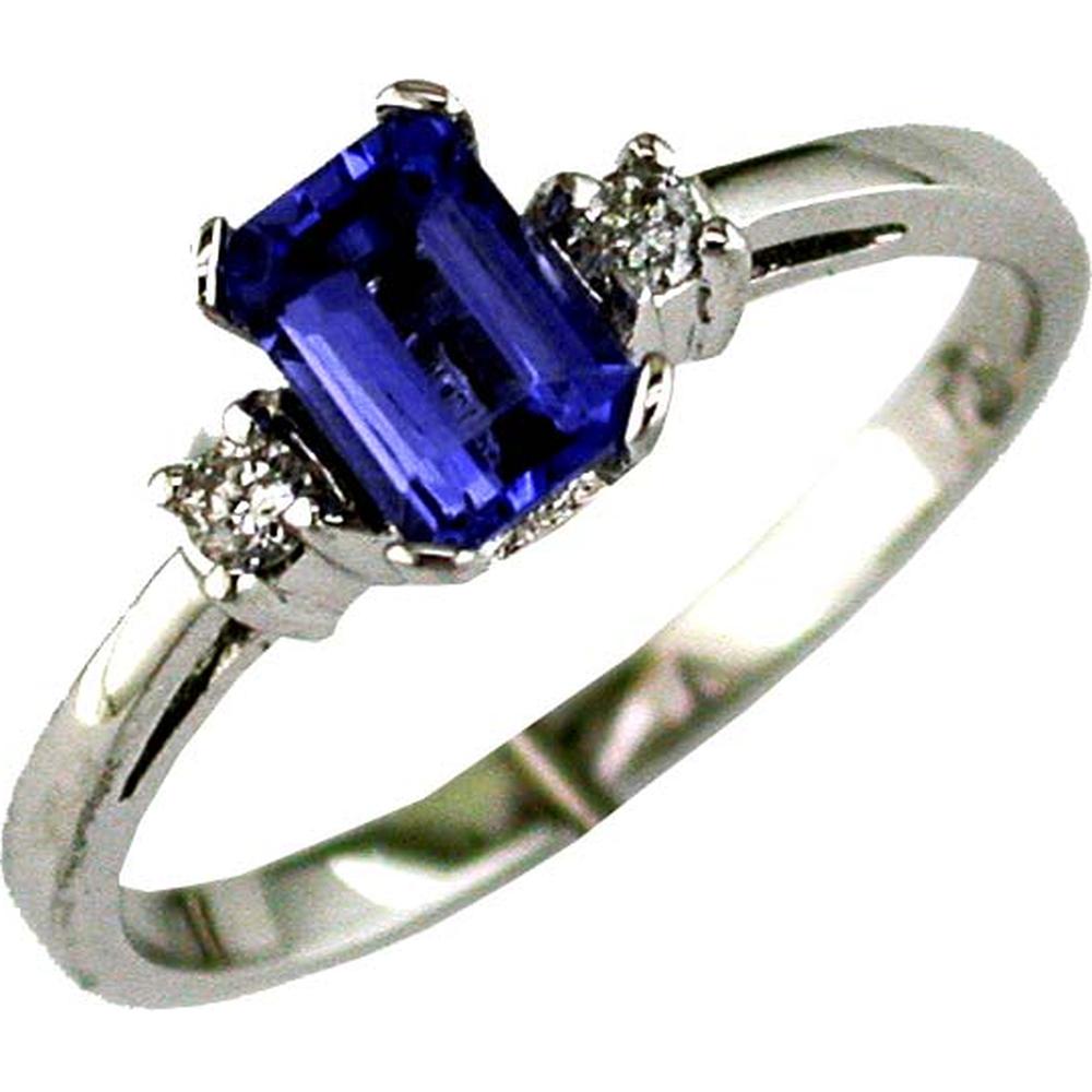 Radiant Tanzanite Dreams 14K White Gold Ring