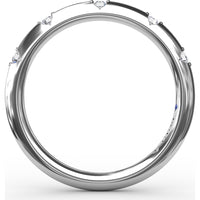 Raindrop Wedding Band with Prong-Set Round Diamonds by Fana - 0.07 Carat Total Diamond Weight