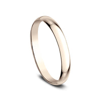 Regular Dome Classic Fit Men's Wedding Band in 14K Rose Gold - 2mm Width by Benchmark