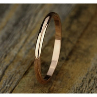 Regular Dome Classic Fit Men's Wedding Band in 14K Rose Gold - 2mm Width by Benchmark