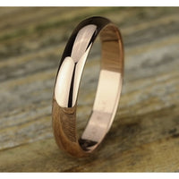 Regular Dome Classic Fit Men's Wedding Band in 14K Rose Gold - 4mm Width by Benchmark
