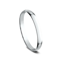 Regular Dome Classic Fit Men's Wedding Band in 14K White Gold - 1.2mm by Benchmark
