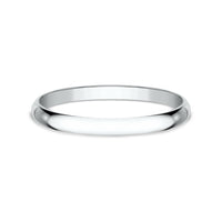 Regular Dome Classic Fit Men's Wedding Band in 14K White Gold - 1.2mm by Benchmark