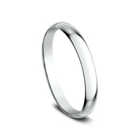 Regular Dome Classic Fit Men's Wedding Band in 14K White Gold - 2mm Width by Benchmark
