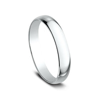 Regular Dome Classic Fit Men's Wedding Band in 14K White Gold - 3mm Width by Benchmark