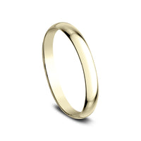 Regular Dome Classic Fit Men's Wedding Band in 14K Yellow Gold - 2mm Width by Benchmark