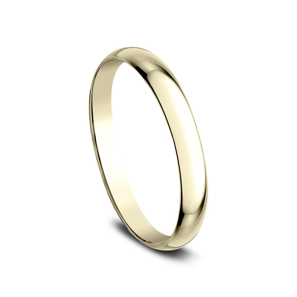 Regular Dome Classic Fit Men's Wedding Band in 14K Yellow Gold - 2mm Width by Benchmark