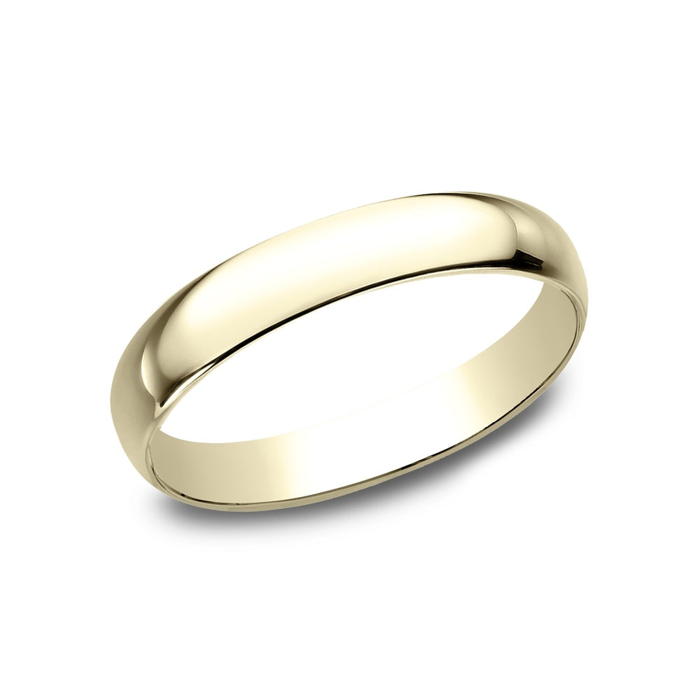 Regular Dome Classic Fit Men's Wedding Band in 14K Yellow Gold - 3mm Width by Benchmark