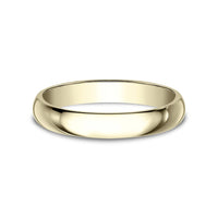 Regular Dome Classic Fit Men's Wedding Band in 14K Yellow Gold - 3mm Width by Benchmark