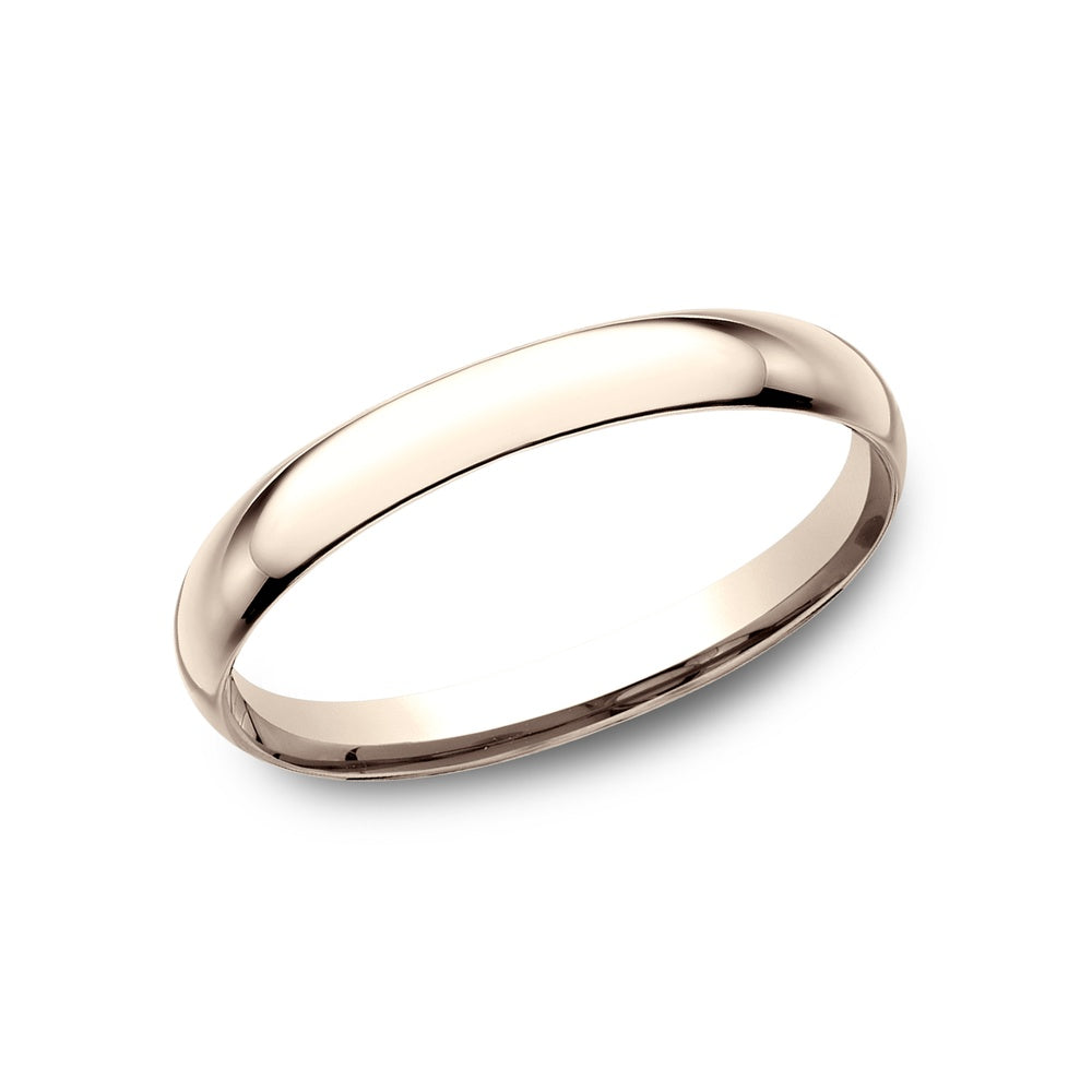 Regular Dome Comfort Fit Men's Wedding Band in 14K Rose Gold - 2mm Width by Benchmark