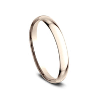 Regular Dome Comfort Fit Men's Wedding Band in 14K Rose Gold - 2mm Width by Benchmark