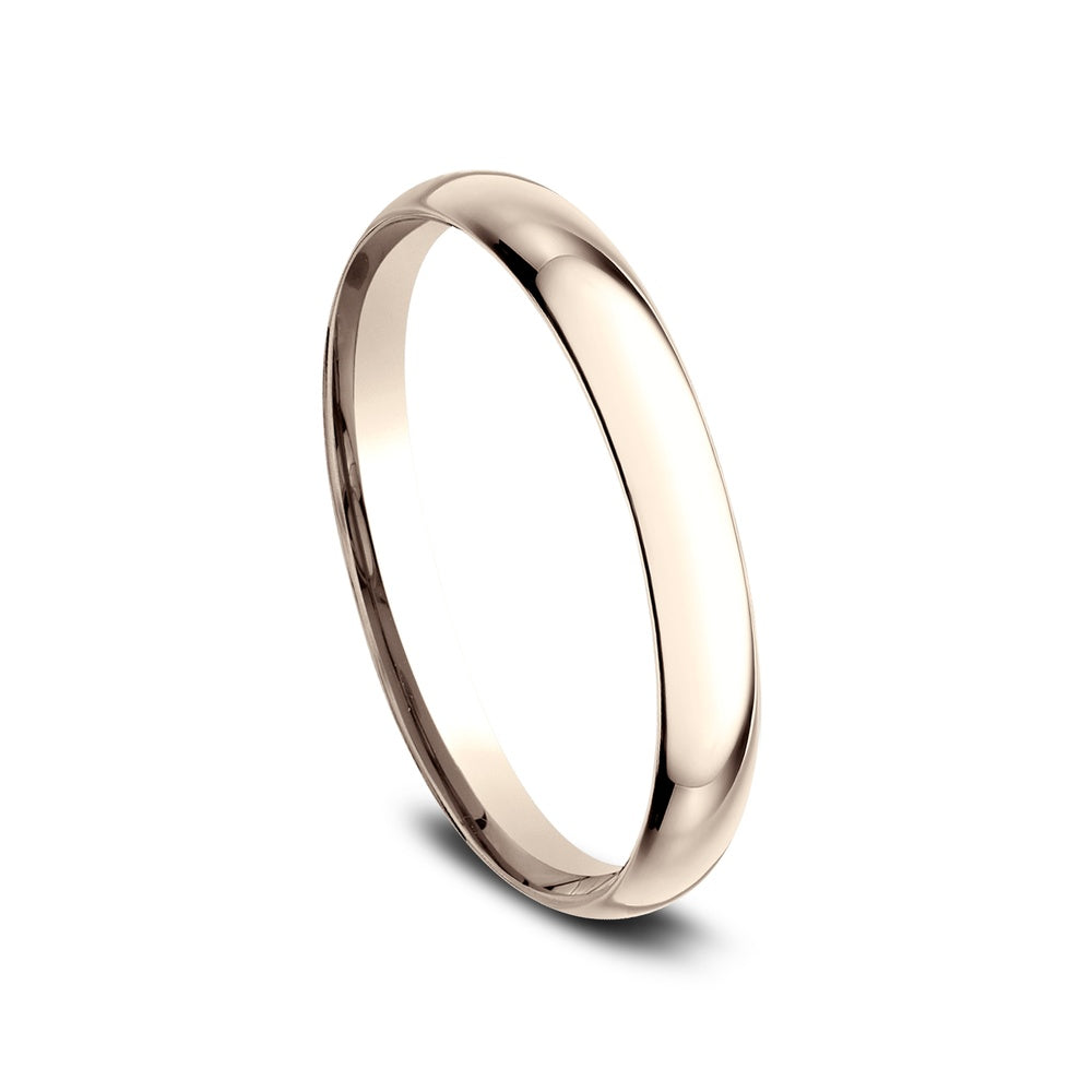 Regular Dome Comfort Fit Men's Wedding Band in 14K Rose Gold - 2mm Width by Benchmark