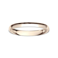 Regular Dome Comfort Fit Men's Wedding Band in 14K Rose Gold - 2mm Width by Benchmark