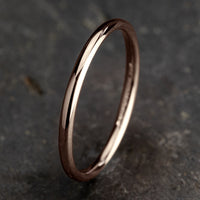 Regular Dome Comfort Fit Men's Wedding Band in 14K Rose Gold - 2mm Width by Benchmark