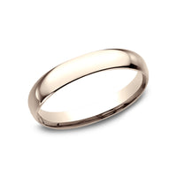 Regular Dome Comfort Fit Men's Wedding Band in 14K Rose Gold - 3mm Width by Benchmark