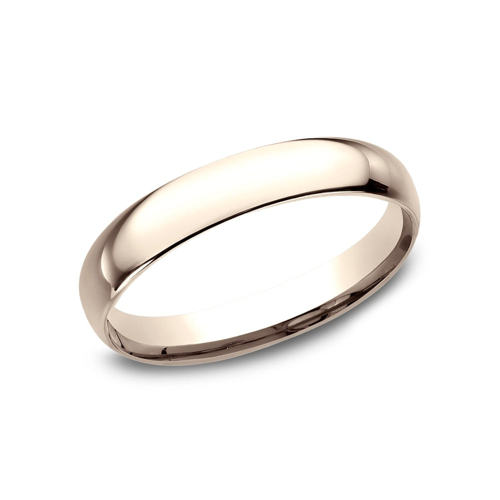 Regular Dome Comfort Fit Men's Wedding Band in 14K Rose Gold - 3mm Width by Benchmark