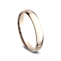 Regular Dome Comfort Fit Men's Wedding Band in 14K Rose Gold - 3mm Width by Benchmark